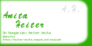 anita heiter business card